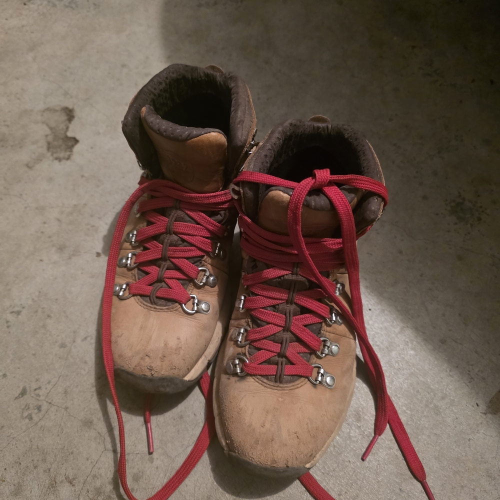Danner Tan and Red Hiking Boots